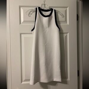 White Abercrombie Tennis Dress with Black Trim